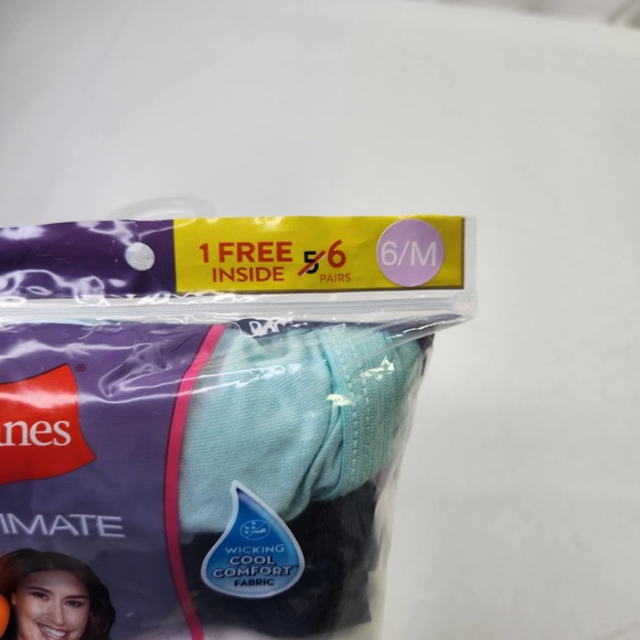 Hanes Ultimate Ultra Soft Hi Cut Briefs Cotton Size 6 New 6 Pack Multicolor - Picture 3 of 5